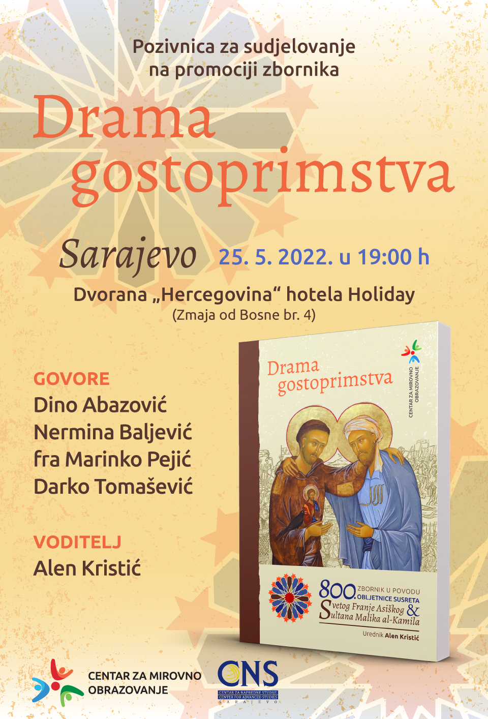 Promocija zbornika “Drama gostoprimstva” u povodu proslave osamstotina godina susreta sv. Franje Asiškog i sultana Malika al-Kamila
